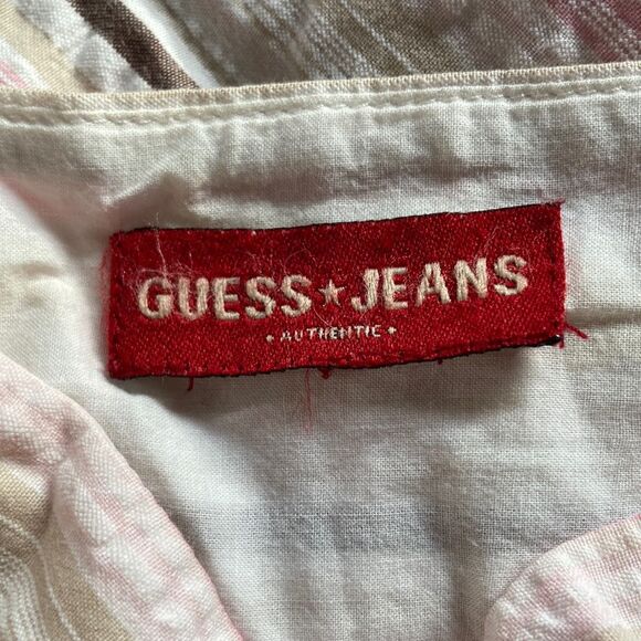 GUESS Diagonal Stripe Strappy Midi Summer Dress Womens Medium - Picture 3 of 16